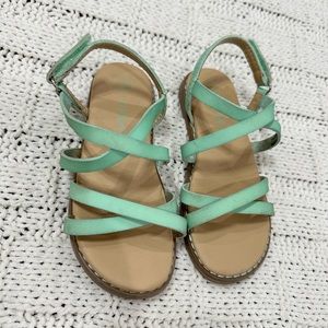 Kids Turquoise Strappy Sandals